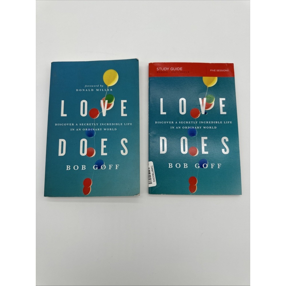 Love Does Bob Goff Book and Study Guide Set Paperback Christian Living 2012 2013